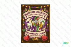 Mardi Gras Chocolates Sweetheart Treats PNG Product Image 1