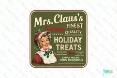 Mrs Claus's Finest Vintage Christmas Labels Clipart Product Image 1