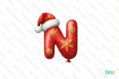 Santa Claus Balloon Alphabet Letter N Clipart Product Image 1