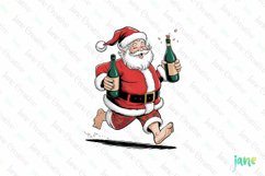 Naughty Santa Claus Christmas Sublimation Clipart Product Image 1