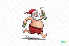 Naughty Santa Claus Christmas Sublimation Clipart Product Image 1
