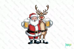 Naughty Santa Claus Christmas Sublimation Clipart Product Image 1