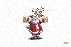 Naughty Santa Claus Christmas Sublimation Clipart Product Image 1