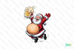 Naughty Santa Claus Christmas Sublimation Clipart Product Image 1
