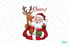Naughty Santa Claus Christmas Sublimation Clipart Product Image 1
