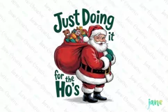 Naughty Santa Claus Christmas Sublimation Clipart Product Image 1
