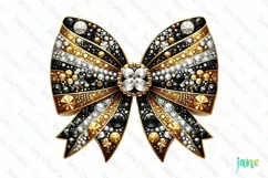 Rhinestone Bow Tie NOS Football Team Clipart Product Image 1