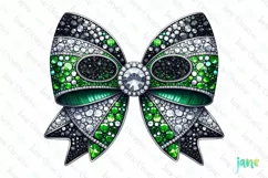 Rhinestone Bow Tie NYJ Football Team Clipart Product Image 1