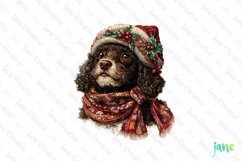 Barbet Dog Old Vintage Christmas Sublimation Product Image 1