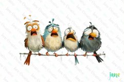 Quirky Bird Sublimation Clipart Product Image 1