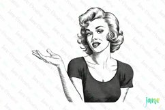 Retro Housewife Sublimation Clipart Product Image 1