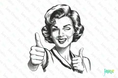 Retro Housewife Sublimation Clipart Product Image 1