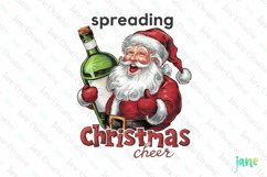 Christmas Cheer Santa Claus Quotes Sublimation Clipart Product Image 1