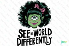 See The World Differently Funny Cyclops Girl Clipart Product Image 1