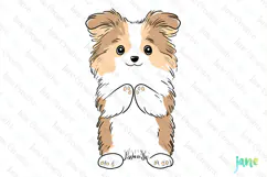 Shetland Sheepdog Cartoon Dog Sublimation Clipart Product Image 1