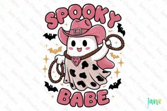 Spooky Babe Western Halloween Clipart Product Image 1