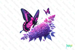 Spring Butterfly Clipart Sublimation Product Image 1