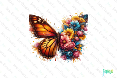 Spring Butterfly Clipart Sublimation Product Image 1