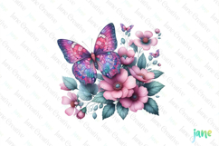Spring Butterfly Clipart Sublimation Product Image 1