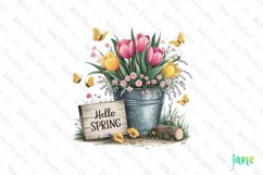 Spring Flower Garden Sublimation Clipart Product Image 1