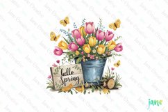 Spring Flower Garden Sublimation Clipart Product Image 1
