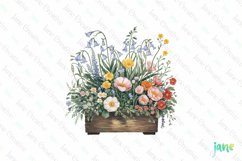 Spring Flower Garden Sublimation Clipart Product Image 1