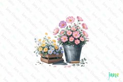 Spring Flower Garden Sublimation Clipart Product Image 1