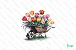 Spring Flower Garden Sublimation Clipart Product Image 1