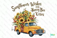 Sunflower Wishes And Honey Bee Kisses Sunflower Quotes Product Image 1