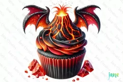 Whimsically The Fiery Heart Of A Volcano Cupcake Product Image 3
