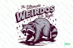 The Ultimate Weirdos Of The Night Funny Raccoon Clipart Product Image 1