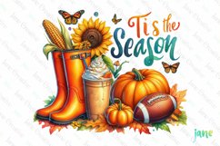 Tis the Season Fall Sublimation Clipart Product Image 1