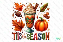 Tis the Season Fall Sublimation Clipart Product Image 1