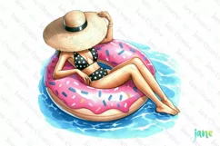 Travel Girl Clipart Sublimation Clipart Product Image 1