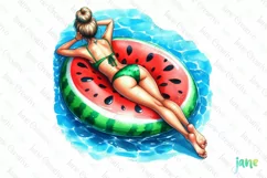 Travel Girl Clipart Sublimation Clipart Product Image 1
