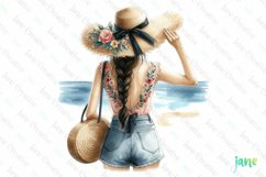 Travel Girl Clipart Sublimation Clipart Product Image 1