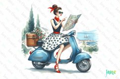 Travel Girl Clipart Sublimation Clipart Product Image 1