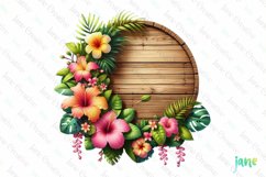 Tropical Wooden Sublimation Clipart Product Image 1