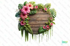 Tropical Wooden Sublimation Clipart Product Image 1