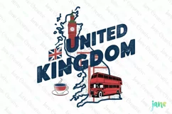 Retro Travel Design Iconic Country United Kingdom Product Image 1