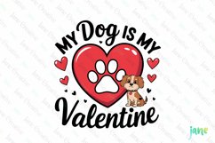 My Dog Is My Valentine PNG Clipart Product Image 1