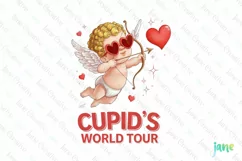 Cupid's World Tour Clipart PNG Product Image 1