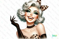Vintage Pin-Up Girl Sublimation Clipart Product Image 1
