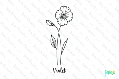 February - Violet Birth Flower SVG Product Image 1