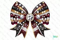 Rhinestone Bow Tie WC Football Team Clipart Product Image 1