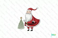 Whimsical Santa Christmas PNG Clipart Product Image 1