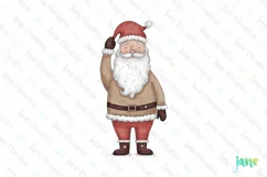 Whimsical Santa Christmas PNG Clipart Product Image 1