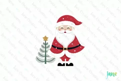 Whimsical Santa Christmas PNG Clipart Product Image 1