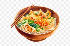 Asia Foods Watercolor Sublimation Clipart Product Image 7