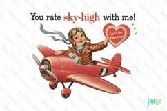 You Rate Sky-high with me Valentine Vintage PNG Product Image 1